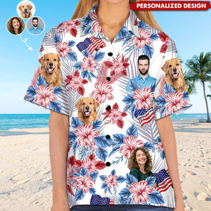 Flag Hawaiian Shirt-Personalized Photo Face Shirt