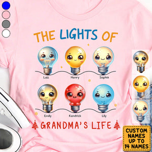 Personalized Gift For Grandma The Lights of life Shirt