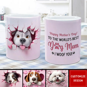 Happy Mother's Day Dog Mom Personalized Mug, Mother's Day Gift for Dog Moms