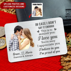 Personalized Couple Stainless Wallet Insert Card-Gift Idea For Him/ Her/ Couple