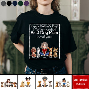 Woof Best Dog Mom - Personalized Unisex T-shirt