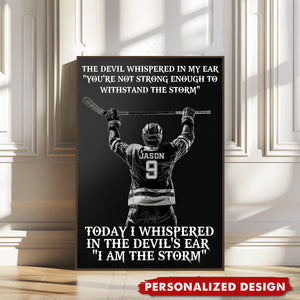 I Am The Storm-Personalized Hockey Boy Poster-Poster Gift For Hockey Lovers