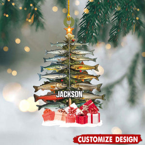 Personalized Fishing Christmas Ornament Gift For Fishing Lovers-2024 New Release