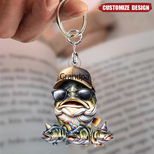 Gift for Grandpa Belongs to Fishing Keychain