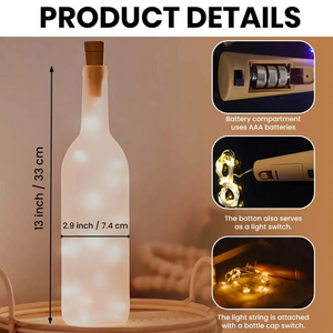 Personalized Graduation 'She Did It' Bottle Lamp