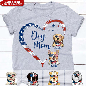 Dog & Cat Personalized Custom Unisex T-shirt,4th Of July, Gift For Pet Owners, Pet Lovers