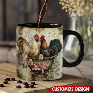 Personalized Rooster Mug - Gift For Farmer