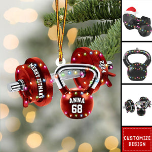 2024 New Release Personalized Fitness Christmas Ornament - Gift For Gym Lovers