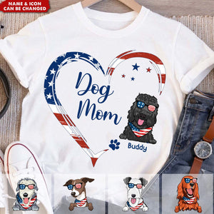 Dog & Cat Personalized Custom Unisex T-shirt,4th Of July, Gift For Pet Owners, Pet Lovers