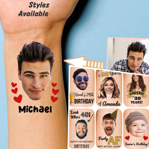 Personalized Photo Temporary Tattoos