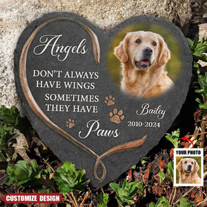 Personalized Pet Memorial Heart Stone For Loss Of Dog