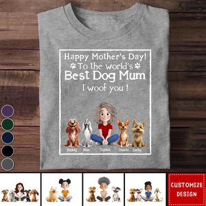 Woof Best Dog Mom - Personalized Unisex T-shirt