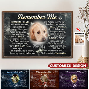 Remember Me - Personalized Dog Cat Memorial Poster