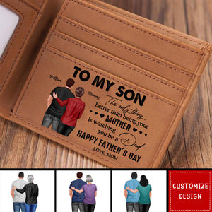 From Mom To Son Personalized Wallet - Father's Day Gift For Son