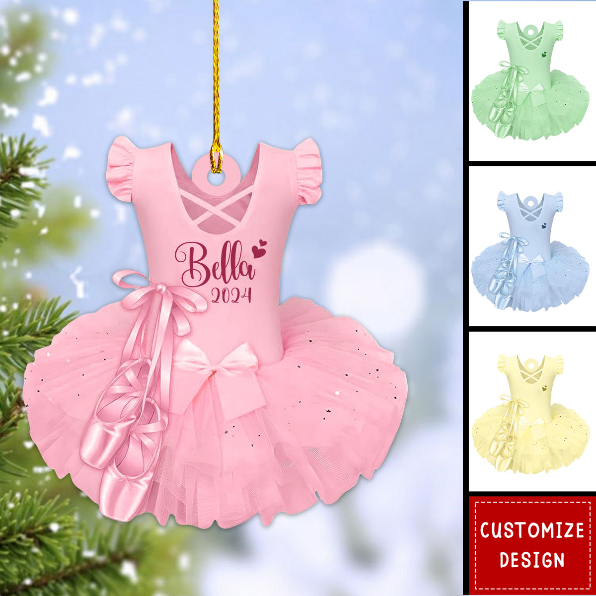 Personalized Ballet Christmas Ornament, Gift for Ballet Dancers, Ballerina - 2024 New Release