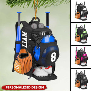 Personalized Baseball Bag Christmas Ornament-Gift for Baseball Lover-2024 New Release