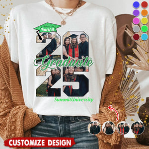 Personalized Photo Graduation Shirts Proud Family Graduate 2025