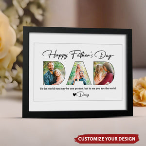 Personalized Upload Photo Happy Father's Day Picture Wooden Plaque