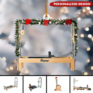 2024 New Release Personalized Pilates Equipment Hanging Christmas Ornament-Gifts For Pilates Lover