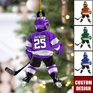 Personalized Kid Hockey Player Christmas Ornament Gift For Hockey Lover-2024 New Release