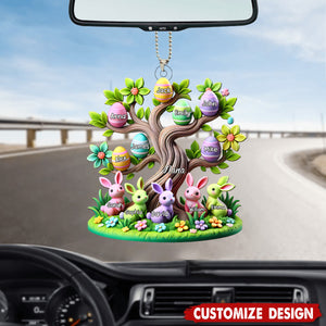 Easter Grandma Tree-Personalized Acrylic Car Ornament