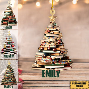 2024 New Release Family Name Christmas Book Tree-Personalized Ornament