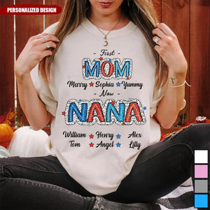 4th Of July First Mom Now Grandma Personalized Shirt