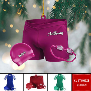 Personalized Boys Girls Swimming Clothing Christmas Ornament - Gift For Swimming - 2024 New Release