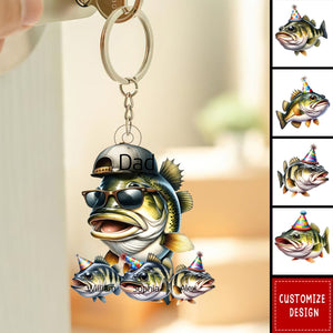 Gift for Grandpa Belongs to Fishing Keychain