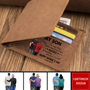 From Mom To Son Personalized Wallet - Father's Day Gift For Son