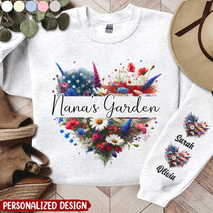 4th Of July Gigi's Garden Personalized Sweatshirt