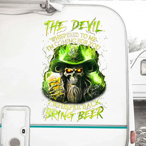 Men's Bring Beer Skull Print Decal