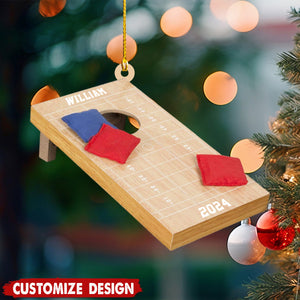 Personalized Cornhole Ornament - 2024 New Release