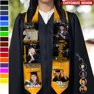 Personalized Photo She Believed She Could So She Did Graduation Gift Stoles