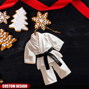 Personalized Black Belt Christmas Ornament - Taekwondo,Karate Gift