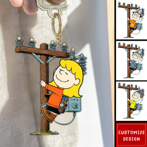 Personalized Acrylic Lineman Keychain - Gift For Lineman