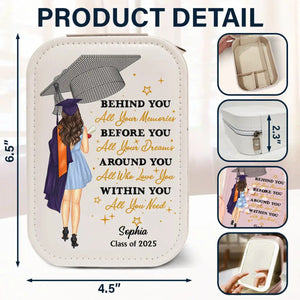 Behind You All Memories - Personalized Makeup Box With LED Mirror