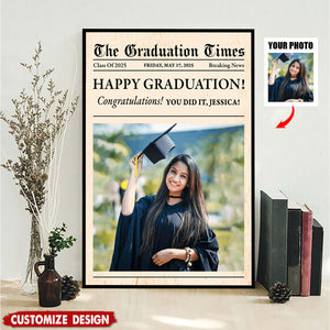 Newspaper Graduation 2025 - Personalized Graduation Poster