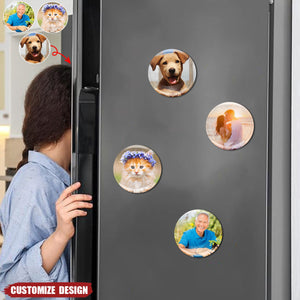 Personalized photo fridge magnet