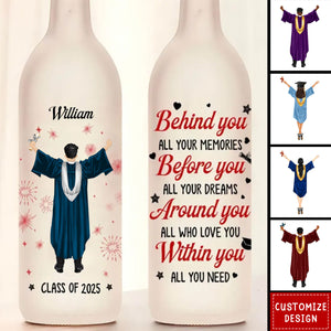 Personalized Graduation 'She Did It' Bottle Lamp