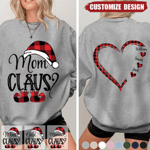 Personalized Nana Claus Christmas And Kids Sweatshirt