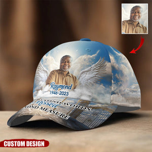 Memorial Insert Image Angel Wings Golden Gate, In Loving Memory Personalized Classic Cap