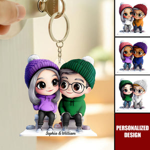 It's You and Me-Personalized Keychain-Gift For Couple