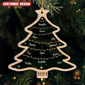 2024 New Release Wish You A Wonderful Christmas - Family Personalized Custom Ornament - Acrylic Custom Shaped - Christmas Gift For Family Members