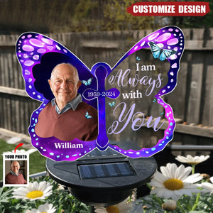 Custom Photo Your Wings Were Ready - Personalized Custom Solar Light