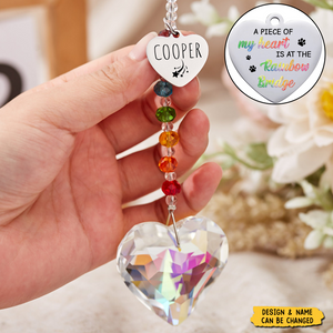 Rainbow Bridge Pet Sun Catcher - Personalized Pet Memorial Gift for Dog/Cat Remembrance