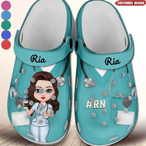 Nurse Scrub CNA RN Healthcare Worker Personalized Clog