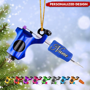 Personalized Tattoo Machine Ornament-Gifts For Tattoo Artist, Brother, Boyfriend-2024 New Release