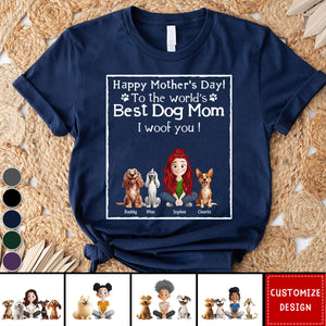 Woof Best Dog Mom - Personalized Unisex T-shirt