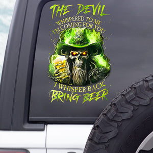 Men's Bring Beer Skull Print Decal